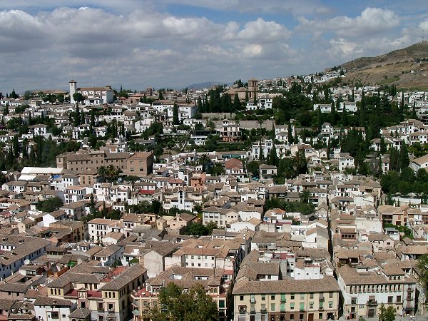 Blick auf Granada von der Alhambra