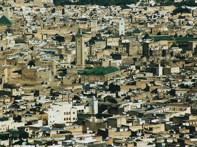 Blick auf die Medina von Fes